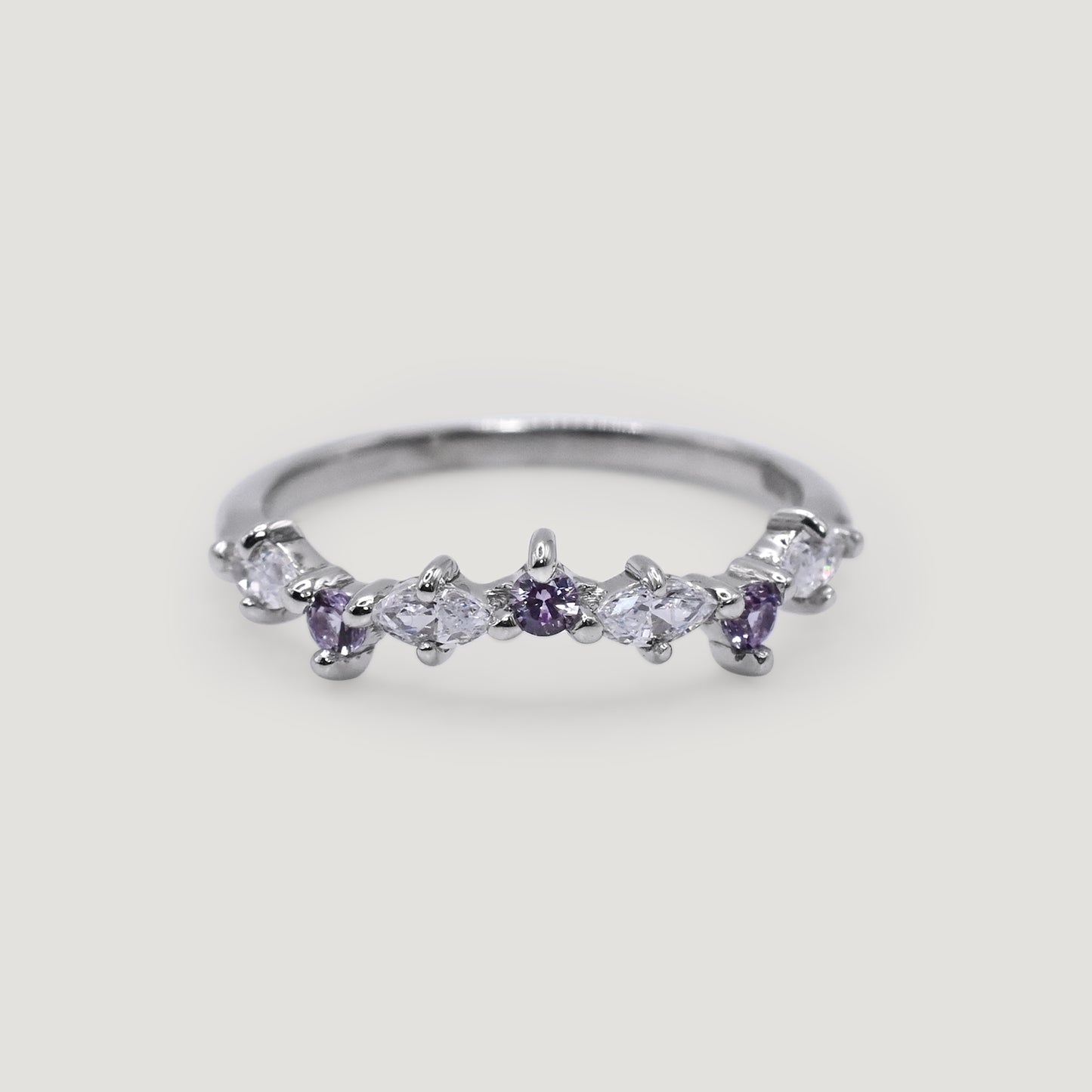 Iris Alexandrite & White CZ Ring