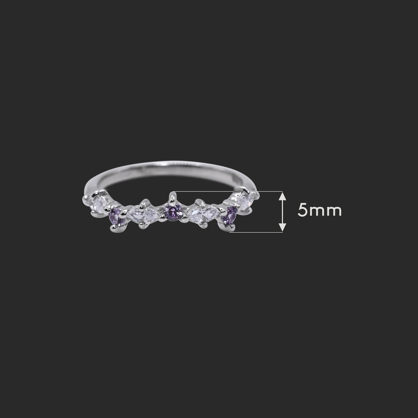 Iris Alexandrite & White CZ Ring