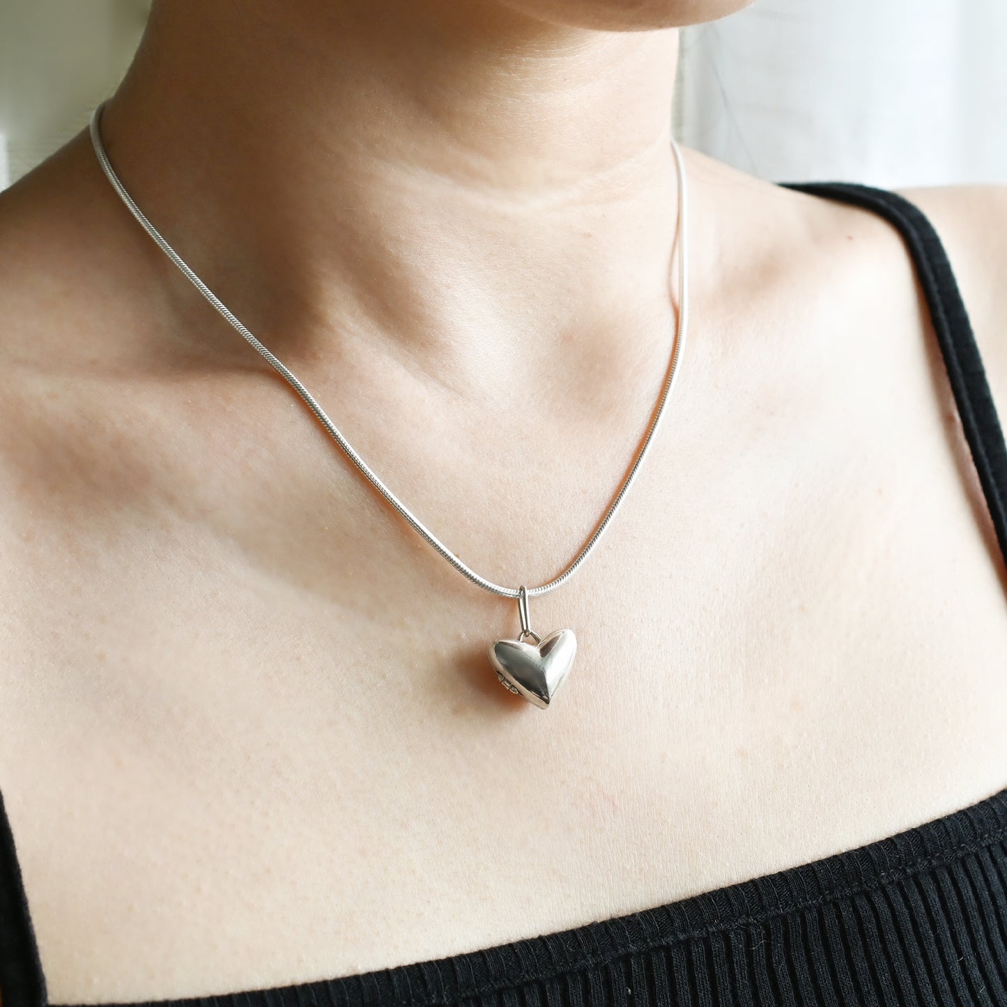 Initial Heart Locket Necklace