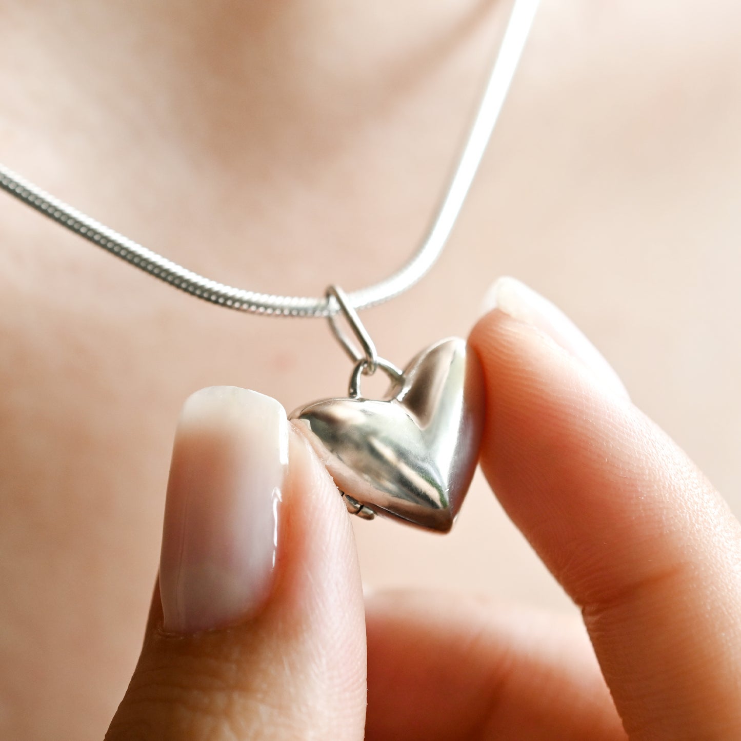 Initial Heart Locket Necklace