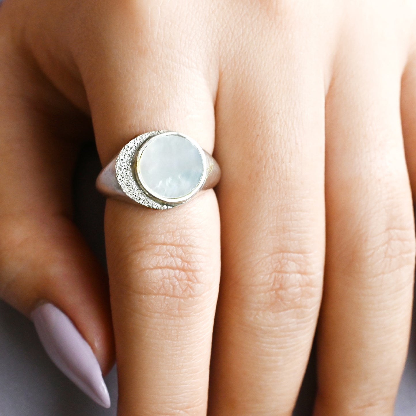 Moonlit Signet Ring