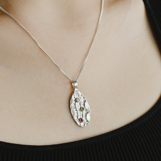 Trilo Tourmaline Pendant Necklace