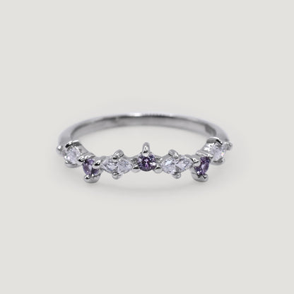 Iris Alexandrite & White CZ Ring