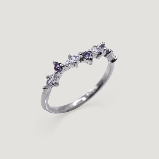 Iris Alexandrite & White CZ Ring