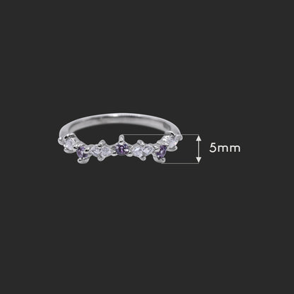 Iris Alexandrite & White CZ Ring