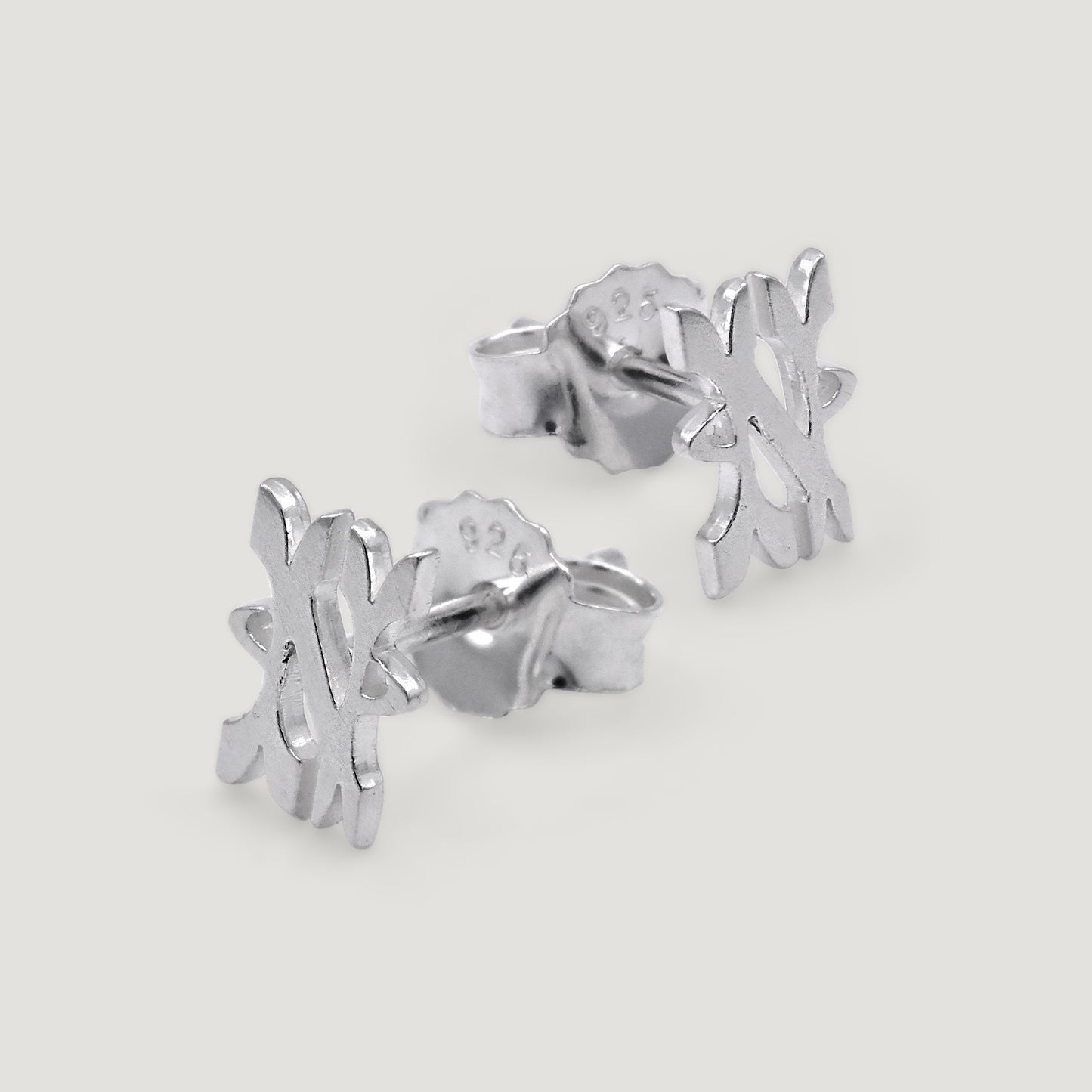 Initial Stud Earrings