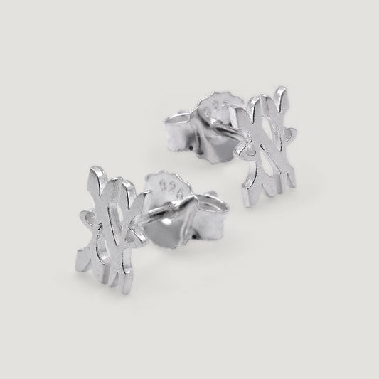 Initial Stud Earrings