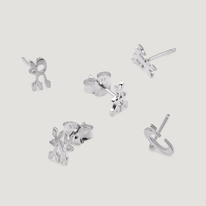 Initial Stud Earrings