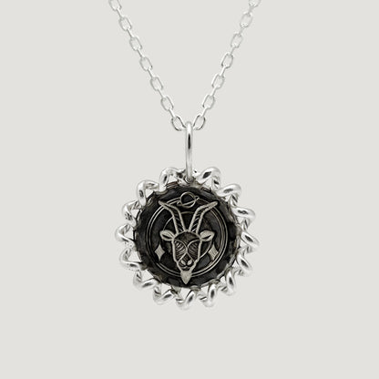 Capricorn Medallion Necklace