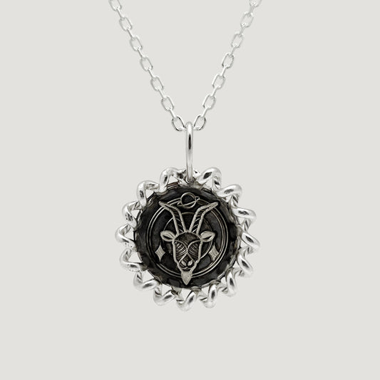 Capricorn Medallion Necklace