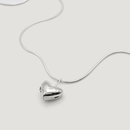 Initial Heart Locket Necklace