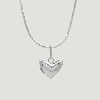 Initial Heart Locket Necklace