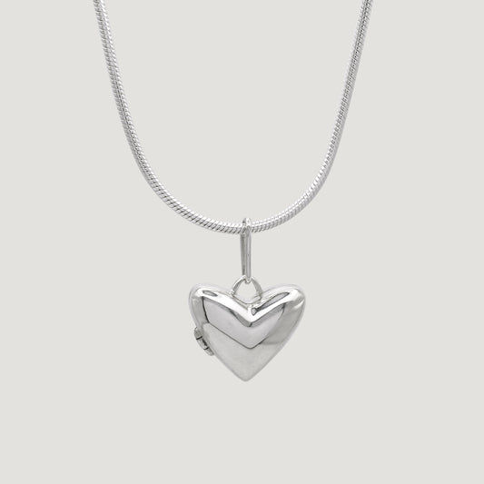 Initial Heart Locket Necklace