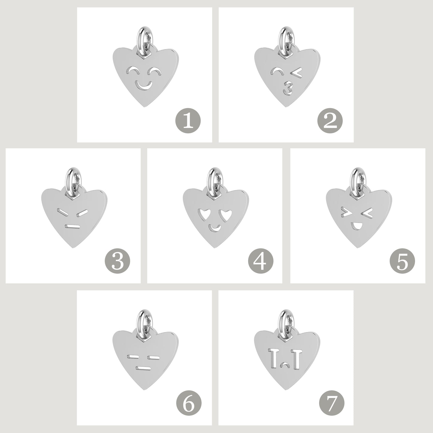 Heart Emoji Bracelet - Dangle Charms