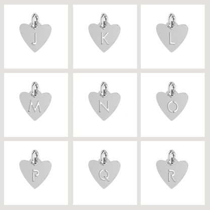 Heart Initial Bracelet -  Dangle Charms