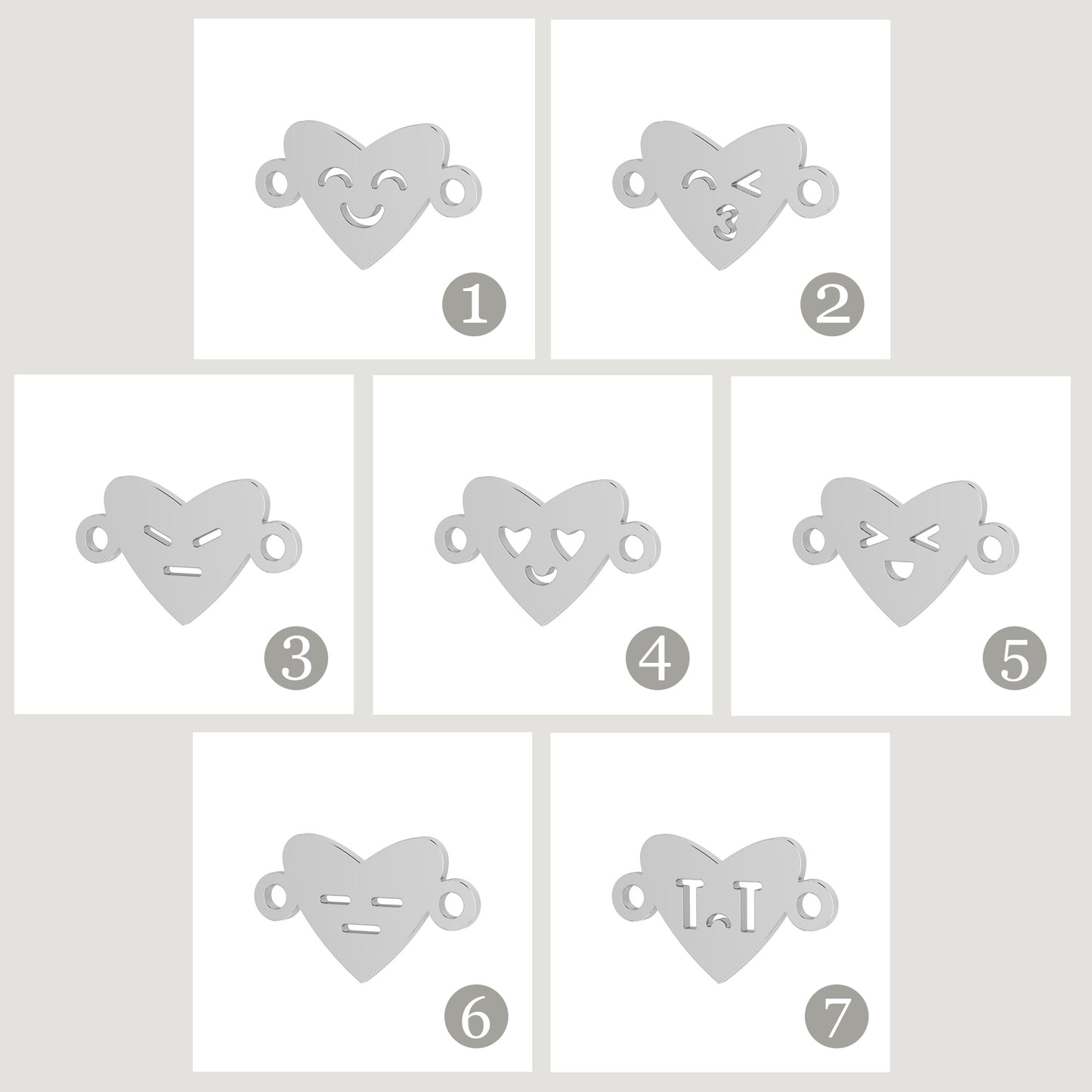 Heart Emoji Bracelet - Connector Charms
