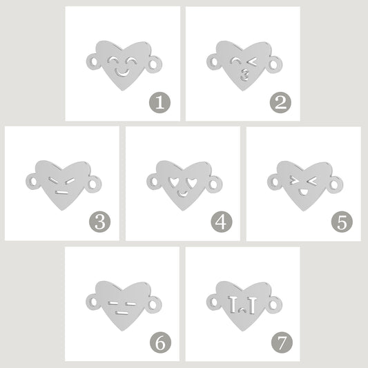 Heart Emoji Bracelet - Connector Charms