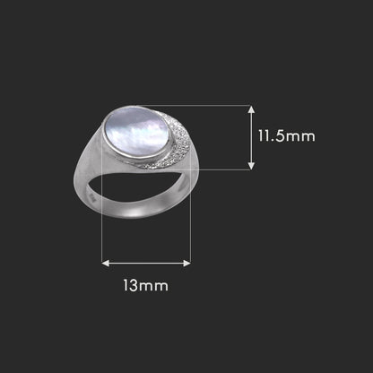 Moonlit Signet Ring